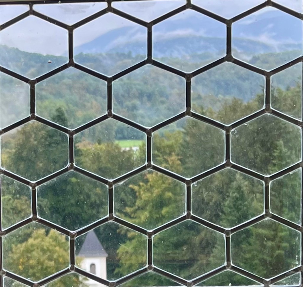 View from Trakošćan Castle of the northern Croatian countryside.