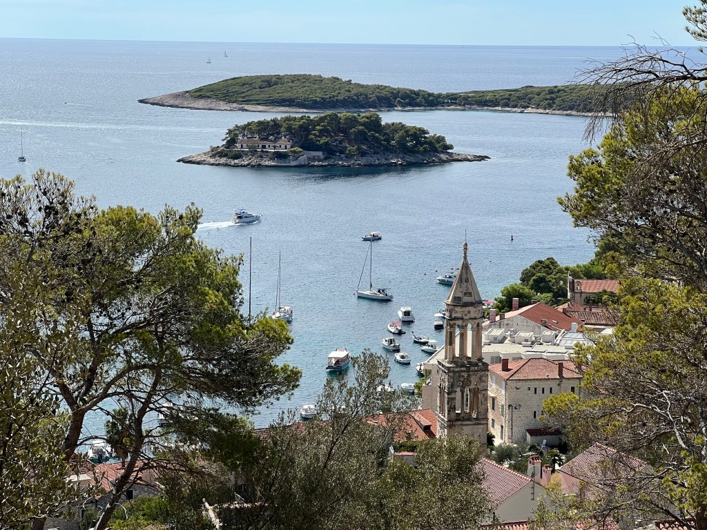 View of the Paklinski island chain from Hvar island