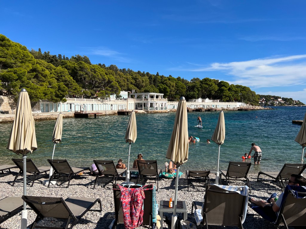 Facing Beach Club Hvar on the western side of the island.